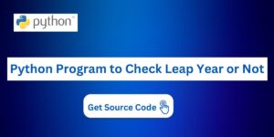 leap year program in python