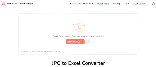 JPG to Excel Converter
