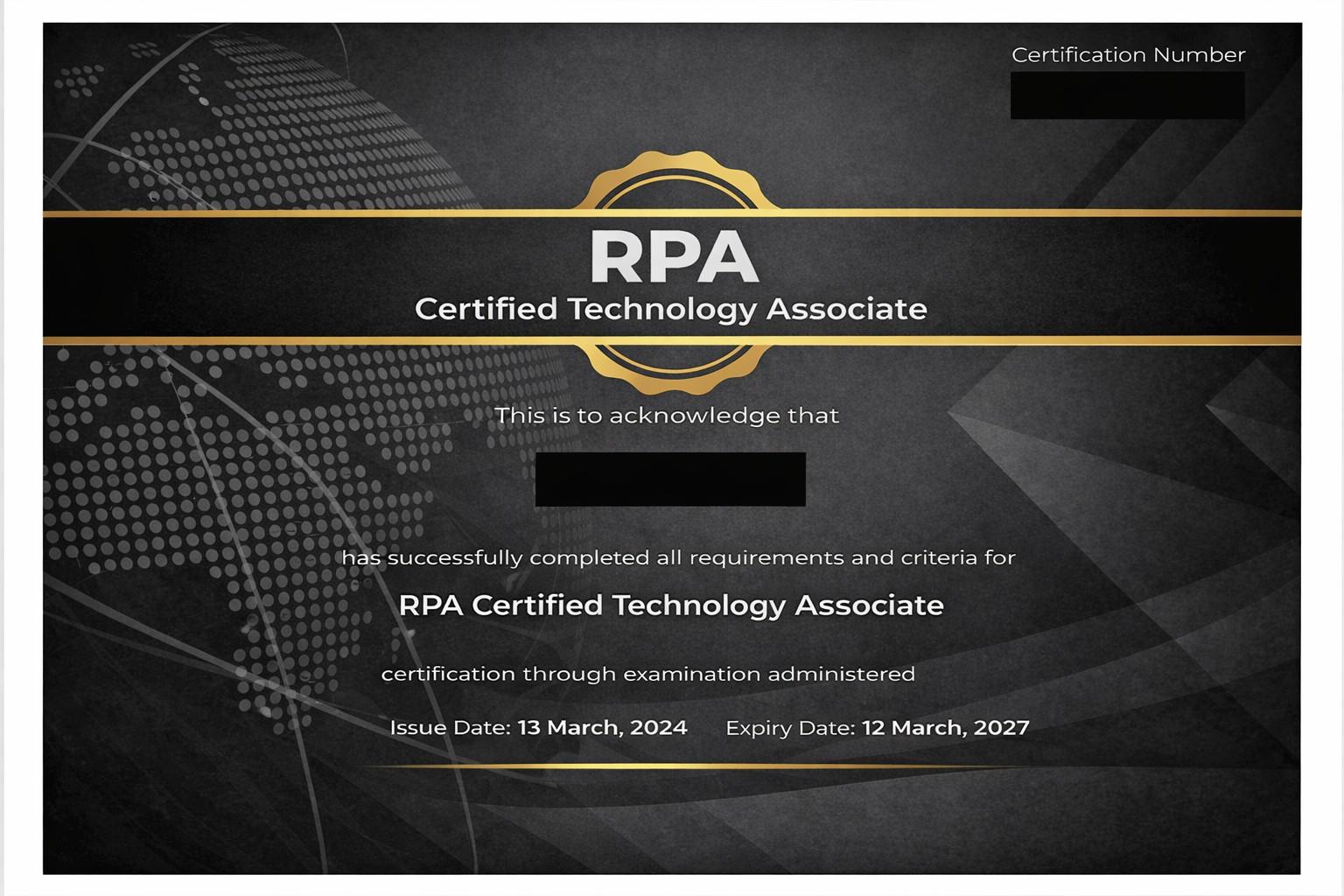 RPA-Certificate